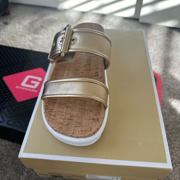 MICHAEL Michael Kors Shoes - Michael Kors Gold Colby Slide
Never worn